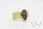 Opalring, Opalschmuck, Handarbeit, Goldschmiede Verena Heider, Goldschmiede Bergisch Gladbach